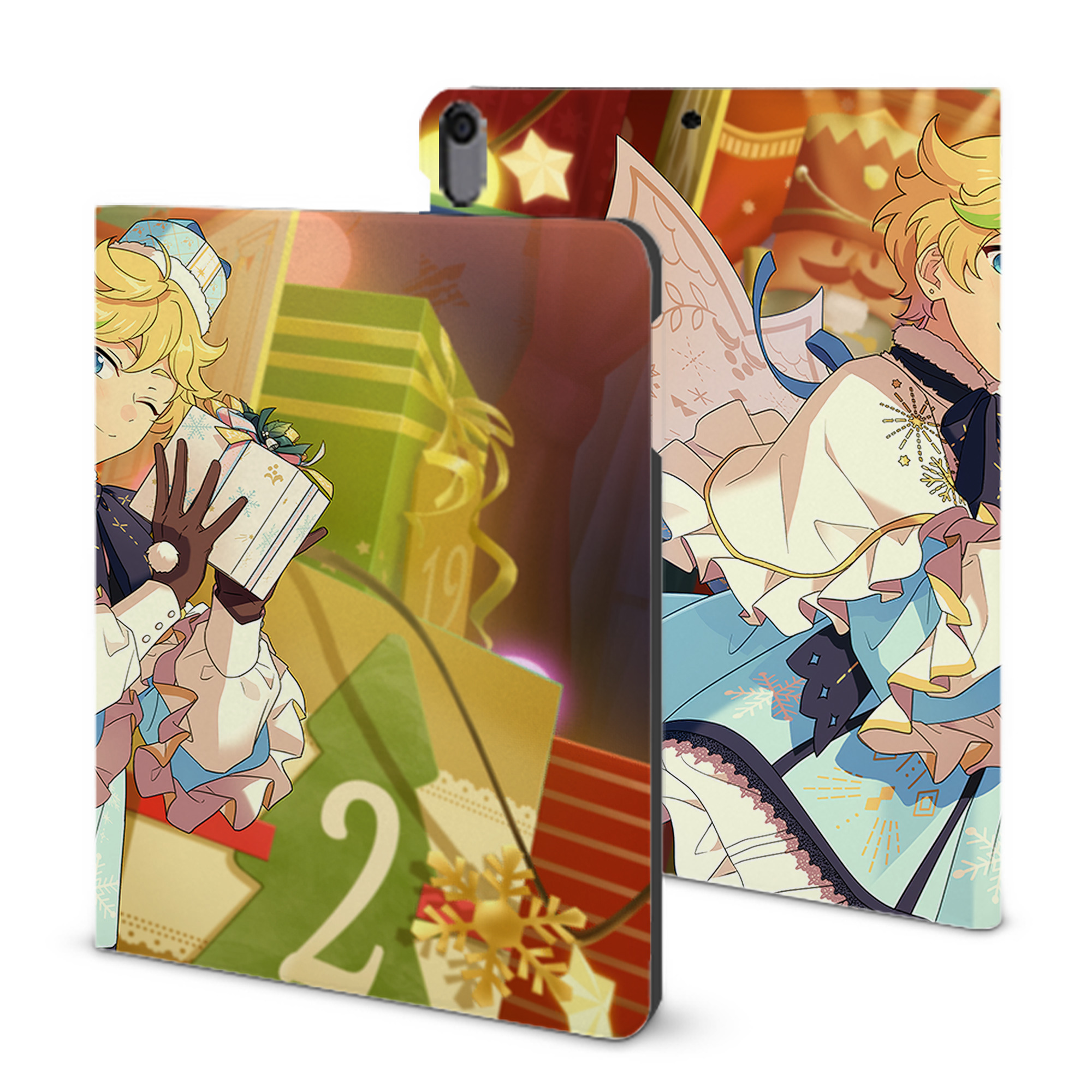 （画像用） あんさんぶるスターズ! Ensemble Stars IPad ケース ブック型 PUレザー TPU 耐衝撃 軽量 薄型 ペン収納なし 全面保護 IPad 各モデル対応